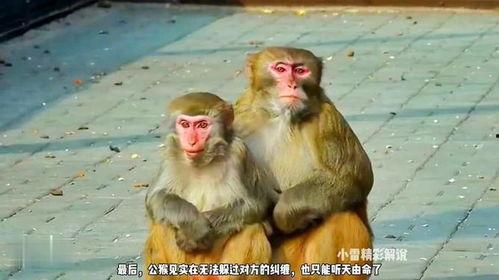 母猴吃瓜公猴视频,公猴围观成焦点